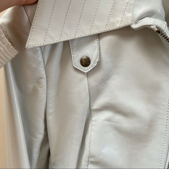 Vintage Y2K  white leather Mackage jacket XS - Picture 4 of 13